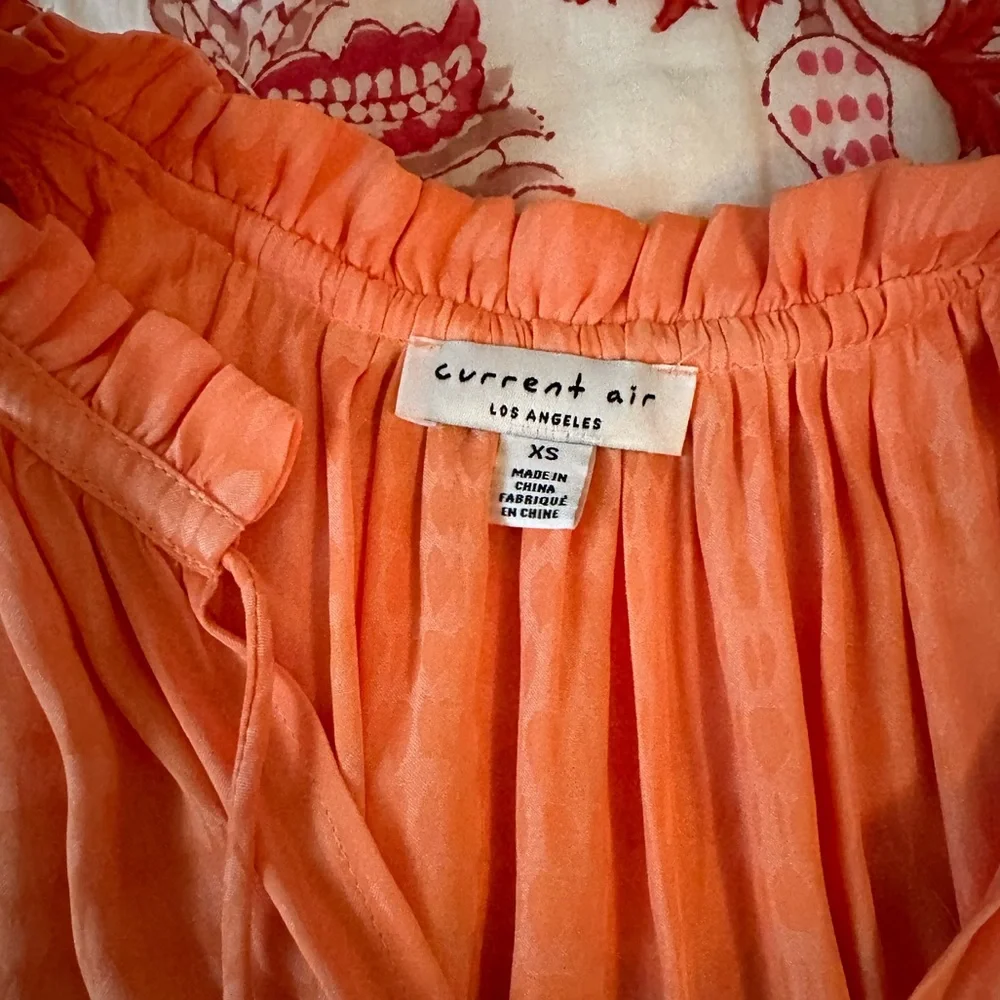 Cara Sleeveless Pleated Mini Dress - Orange Coral - Picture 4 of 5